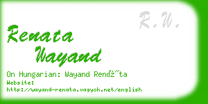 renata wayand business card